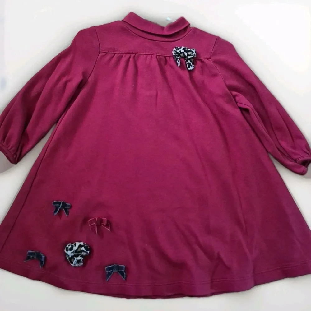 Gymboree Toddler Red Dress With Bows Matching  Underpants 18-24mo